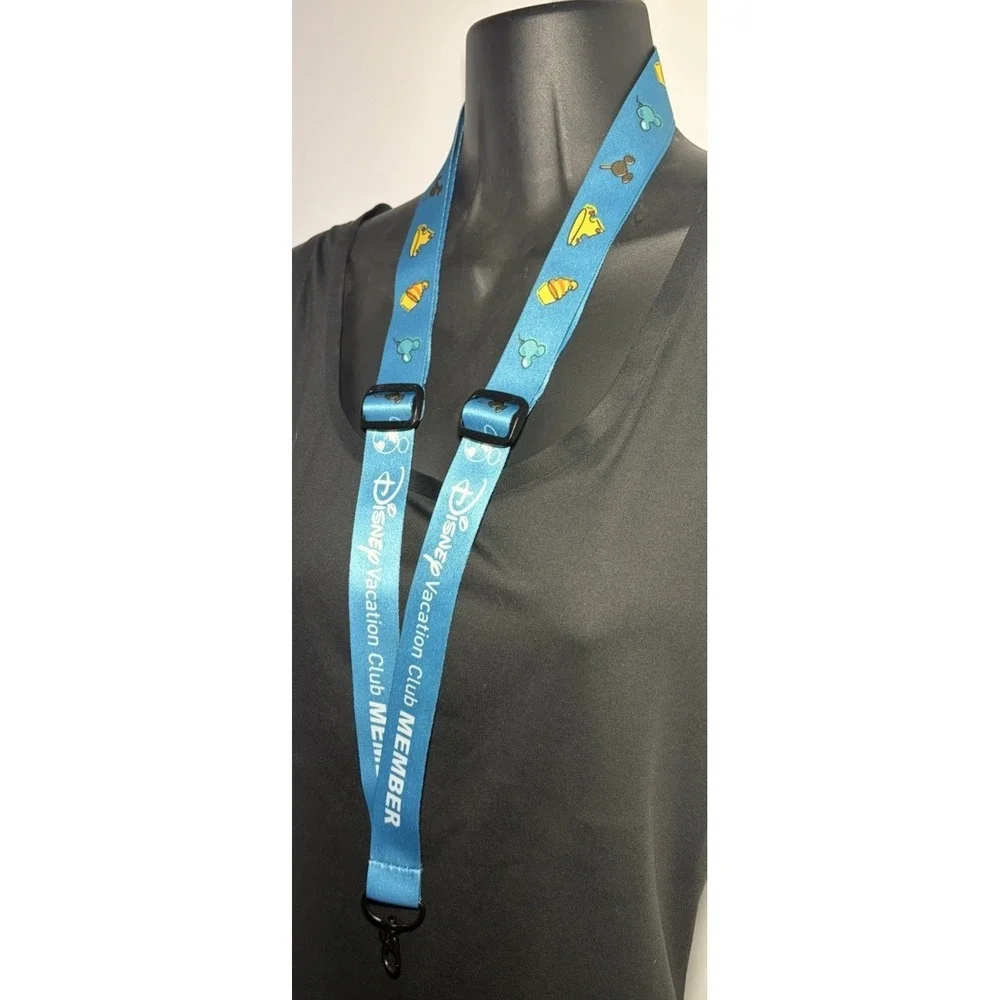 Disney Vacation Club Member Adjustable Lanyard Blue Snack Symbols 2024‎ DVC